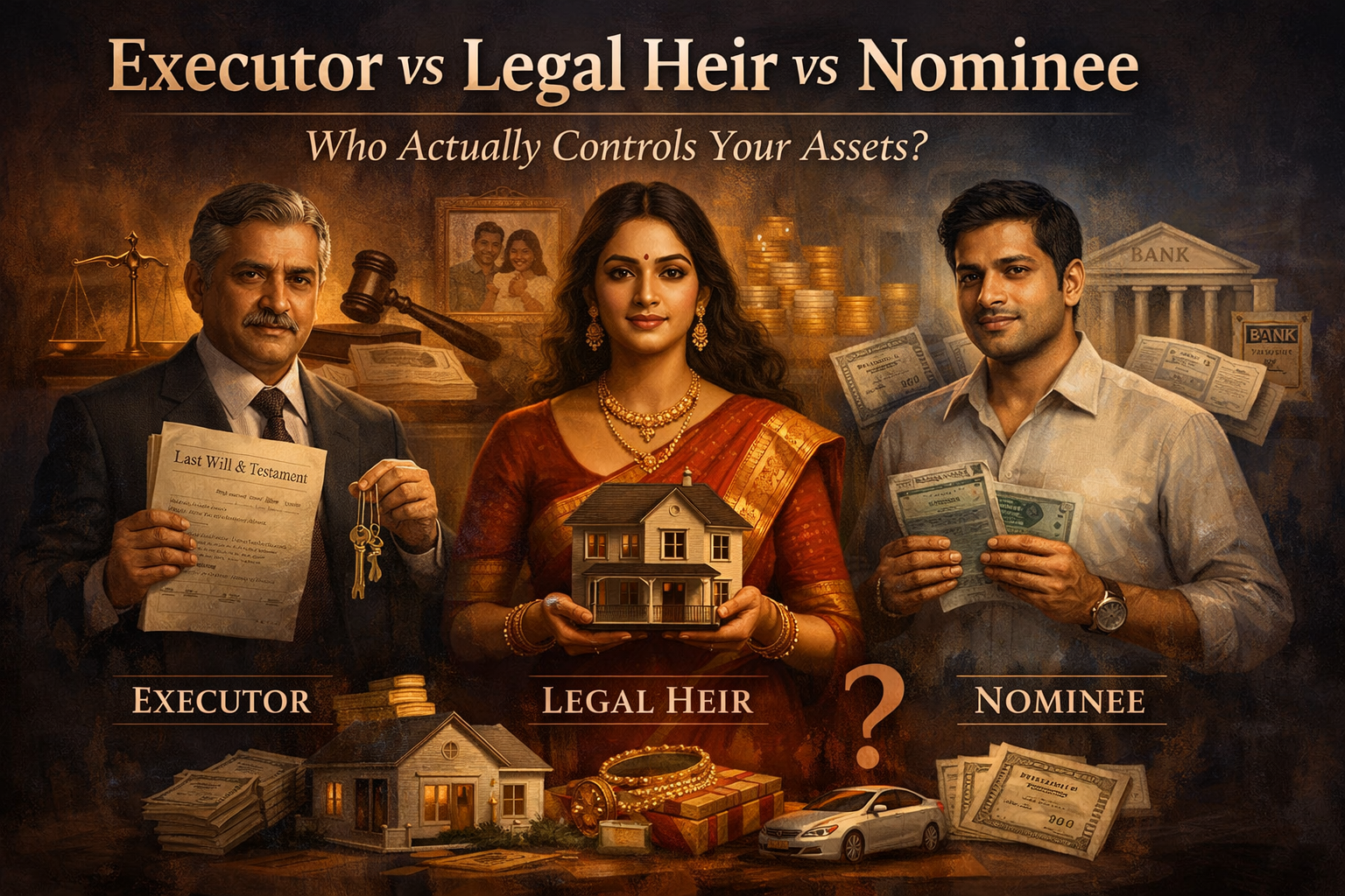Executor vs Legal Heir vs Nominee: Who Controls Your Assets?