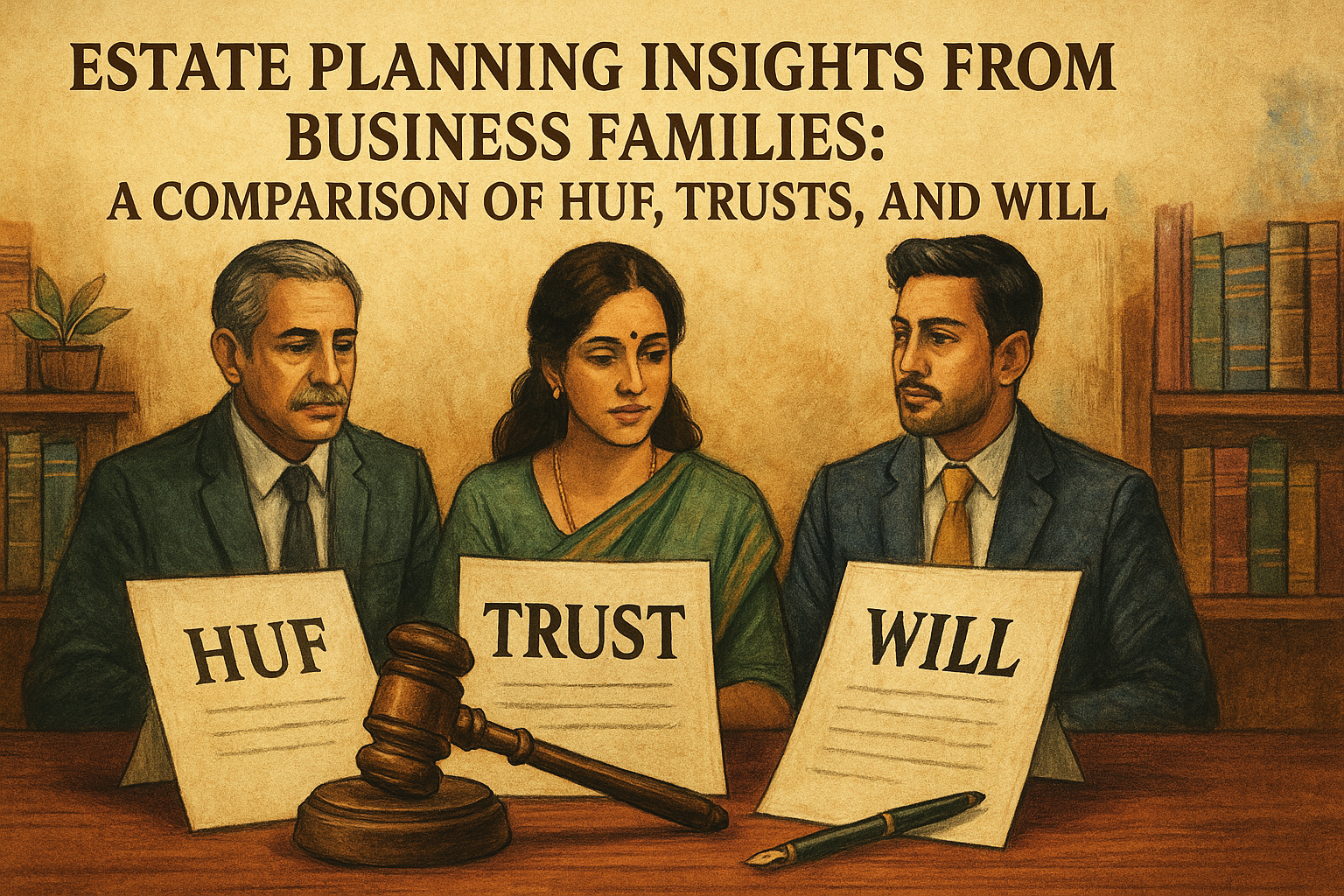 Estate Planning Insights from Business Families: A Comparison of HUF, Trusts, and Wills