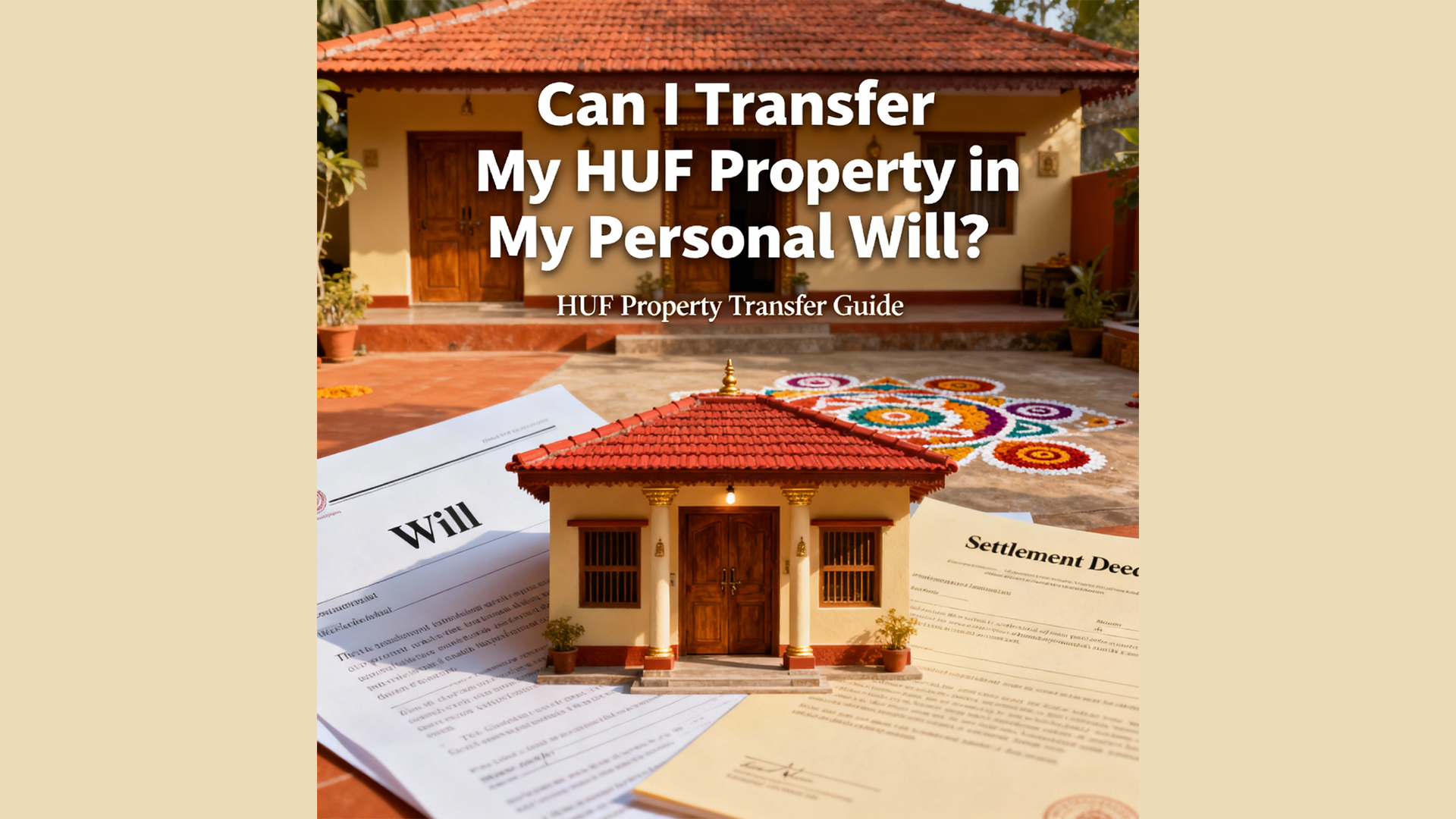 Can I Transfer My HUF Property in My Personal Will?