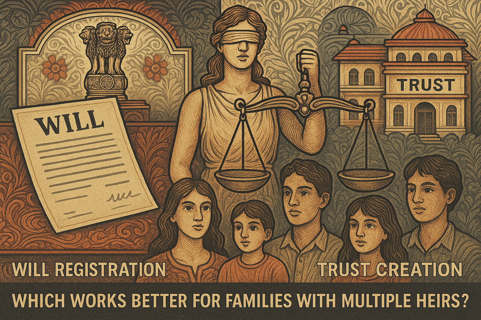 Will Registration in India vs Trust Creation: Which Works Better for Families with Multiple Heirs?